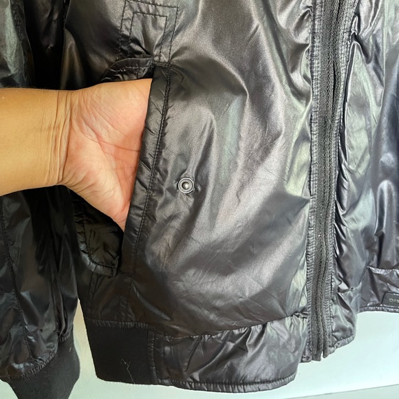 Diesel Hooded black nylon convertible bomber jacket - Picture 9 of 16